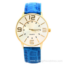 Double Mirror Rose Gold Dail Leather Watch Fashion